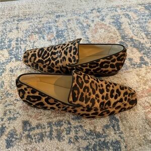 🌟🌟 Banana Republic Lutz Haircalf Leopard Leather Loafer Size 7